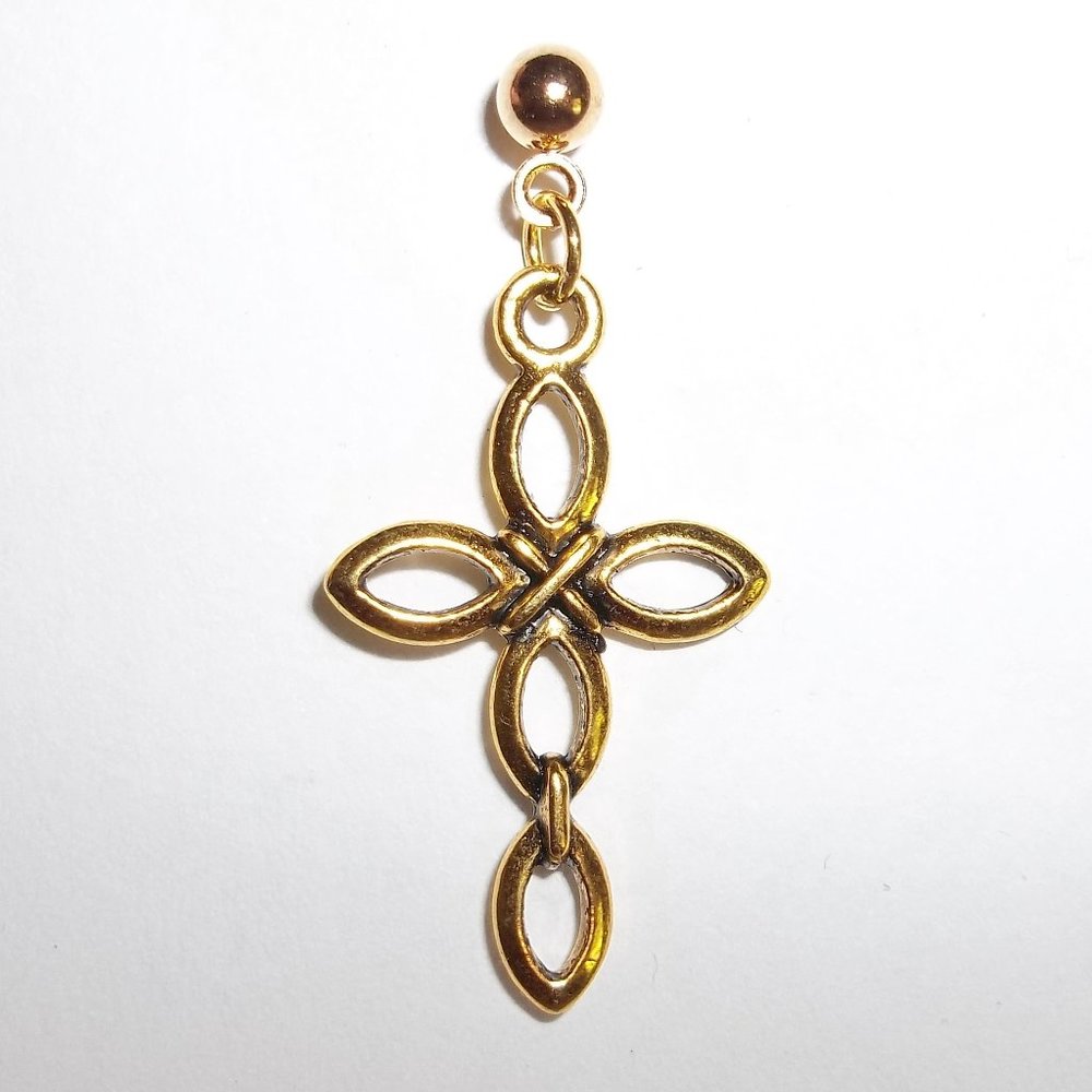 Single Earring, Single Cross Earring, Men Cross Earring, Cross Earring, NWT 5431